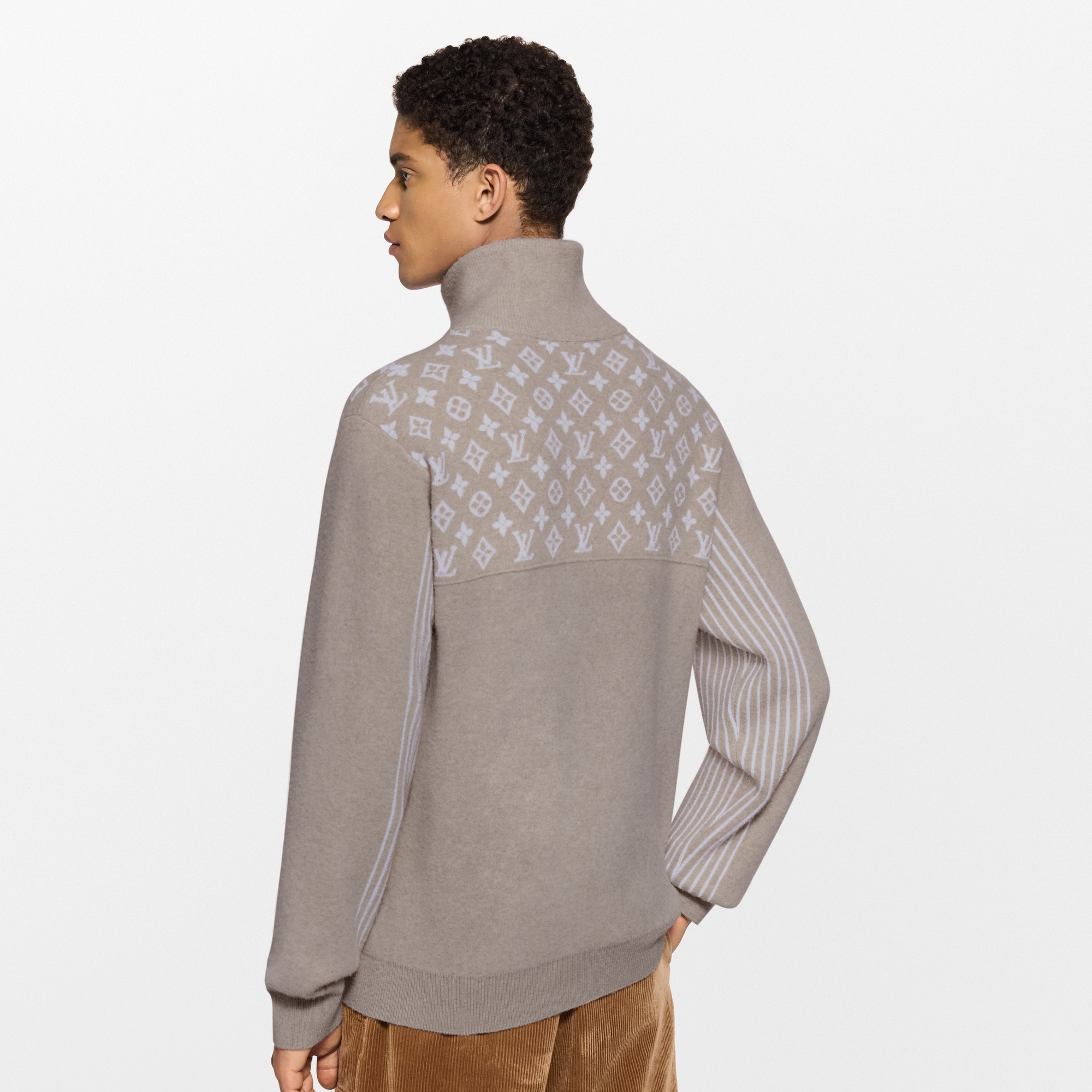 VogeLuxe | Men's Ribbed Quarter-Zip Pullover